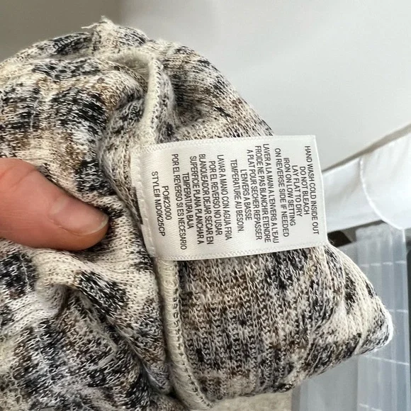 Bobeau JORDYN RIBBED KNIT JUMPSUIT leopard print size medium - Picture 13 of 14